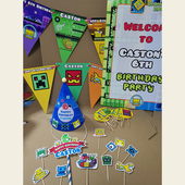 饰海报气球游戏礼物定制套装 游戏Geometry Dash几何冲刺派对装