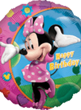 粉紫色开手欢迎米妮米老鼠生日彩色卡通飘空气球派对空间装饰