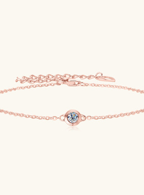 小飞碟莫桑石手链女小众设计感手饰钻链轻奢精致气质高级感