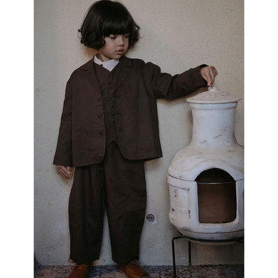 thetree法式套装秋儿童外套马甲