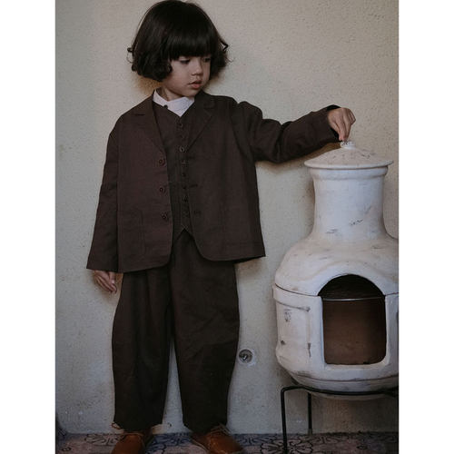 thetree法式套装秋儿童外套马甲