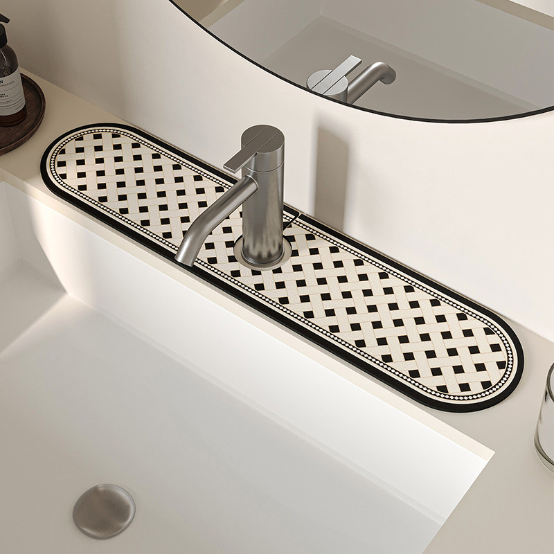 厨房水龙头沥水垫浴室洗手台面吸水垫可擦免洗速干洗手台垫子,居家布艺,餐垫,淘宝优惠券,粉丝福利购,淘宝优惠卷