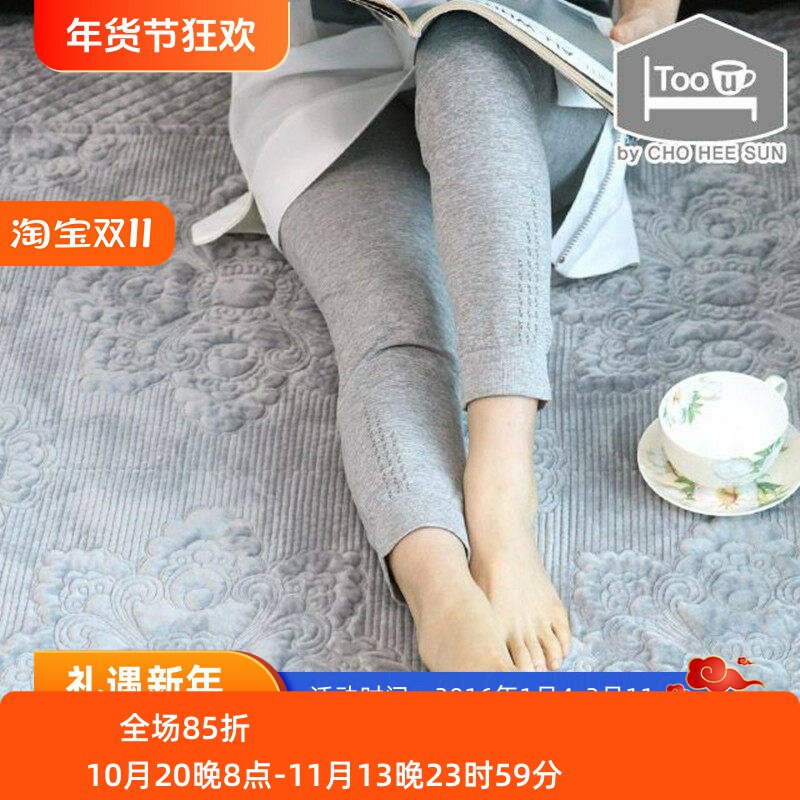 韩国进口地毯地垫床边毯长方形家用客厅茶几沙发边北欧简约圆形毯