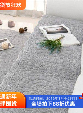 韩国正品进口 冬季保暖短绒沙发垫 灰色沙发坐垫三人座防滑沙发垫