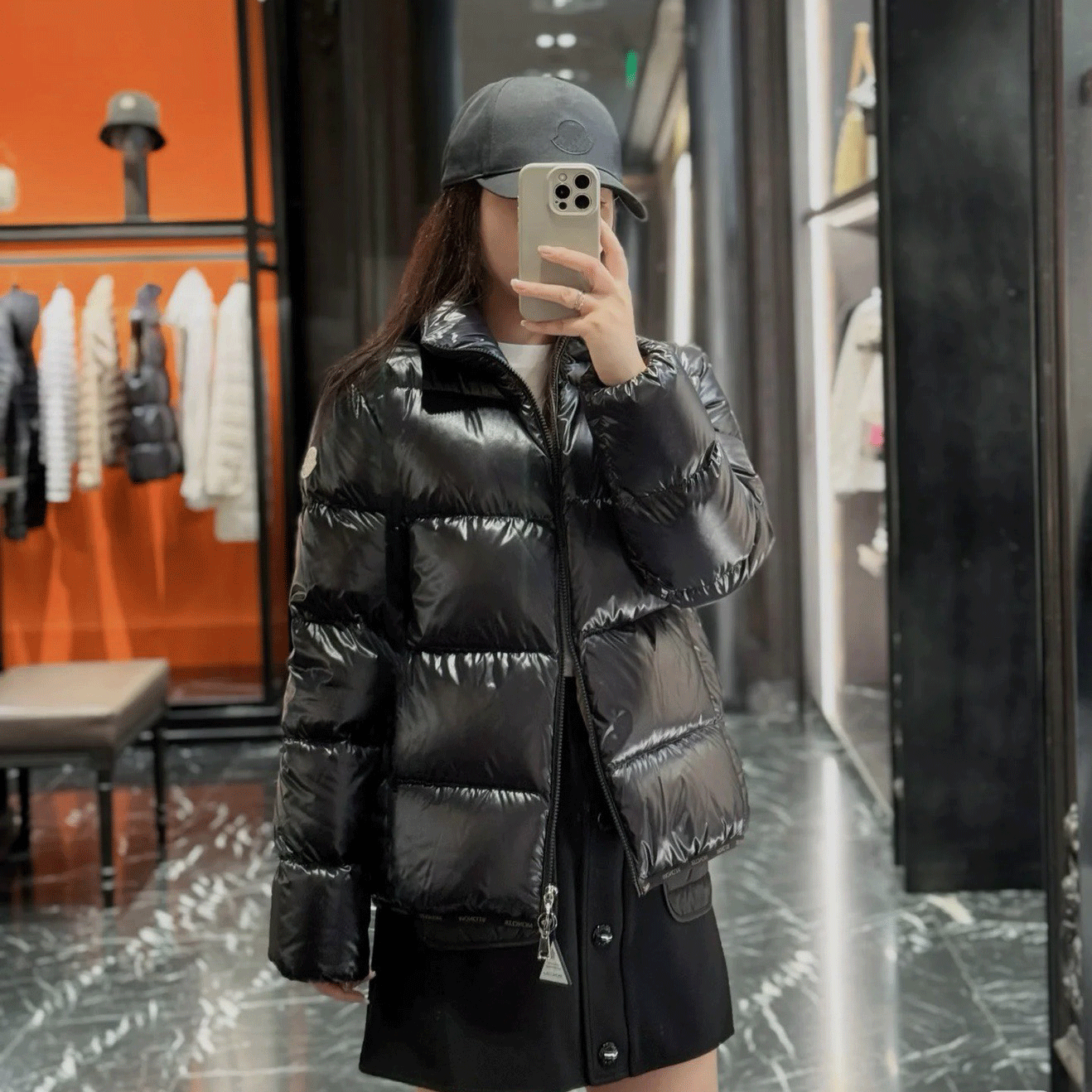 Abbadia波尔多红加厚保暖羽绒服