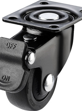 1.25''黑色72H镀锌420轴承TPE橡胶平板刹车轮01-B1E-031B32-72HH