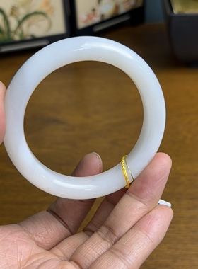 新疆直发和田玉羊脂白玉手镯昆仑山脉老坑料天然玉石手环带证书