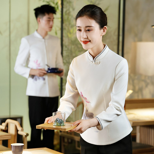 衣研堂中国风火锅店服务员工作服