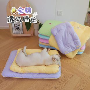 全棉狗窝软窝垫狗狗秋冬保暖亲肤不塌陷便携窝垫子可拆洗绑带猫窝