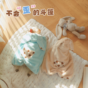 宠物披风斗篷狗狗睡觉睡衣保暖披肩带帽子大耳兔加绒柔软家居服