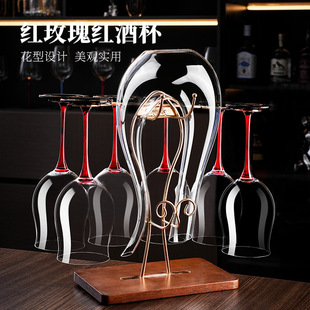 红酒杯醒酒器酒杯套装高级感家用葡萄酒红领结高脚杯酒具可加logo