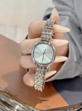 haida复古精致小众高级钢带ins百搭轻奢小金豆女士手表礼物