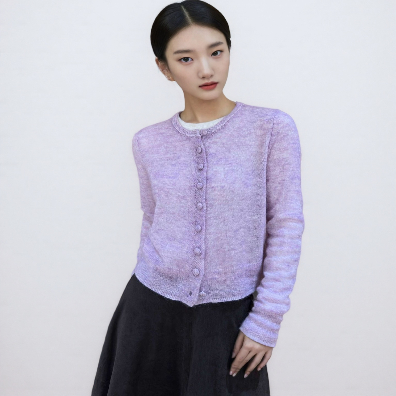 秋季新款同步短款羊毛针织开衫