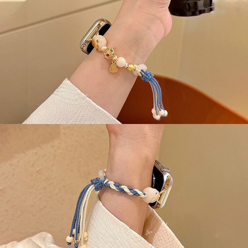 iwatchs10招财小肥猫爪编织表带