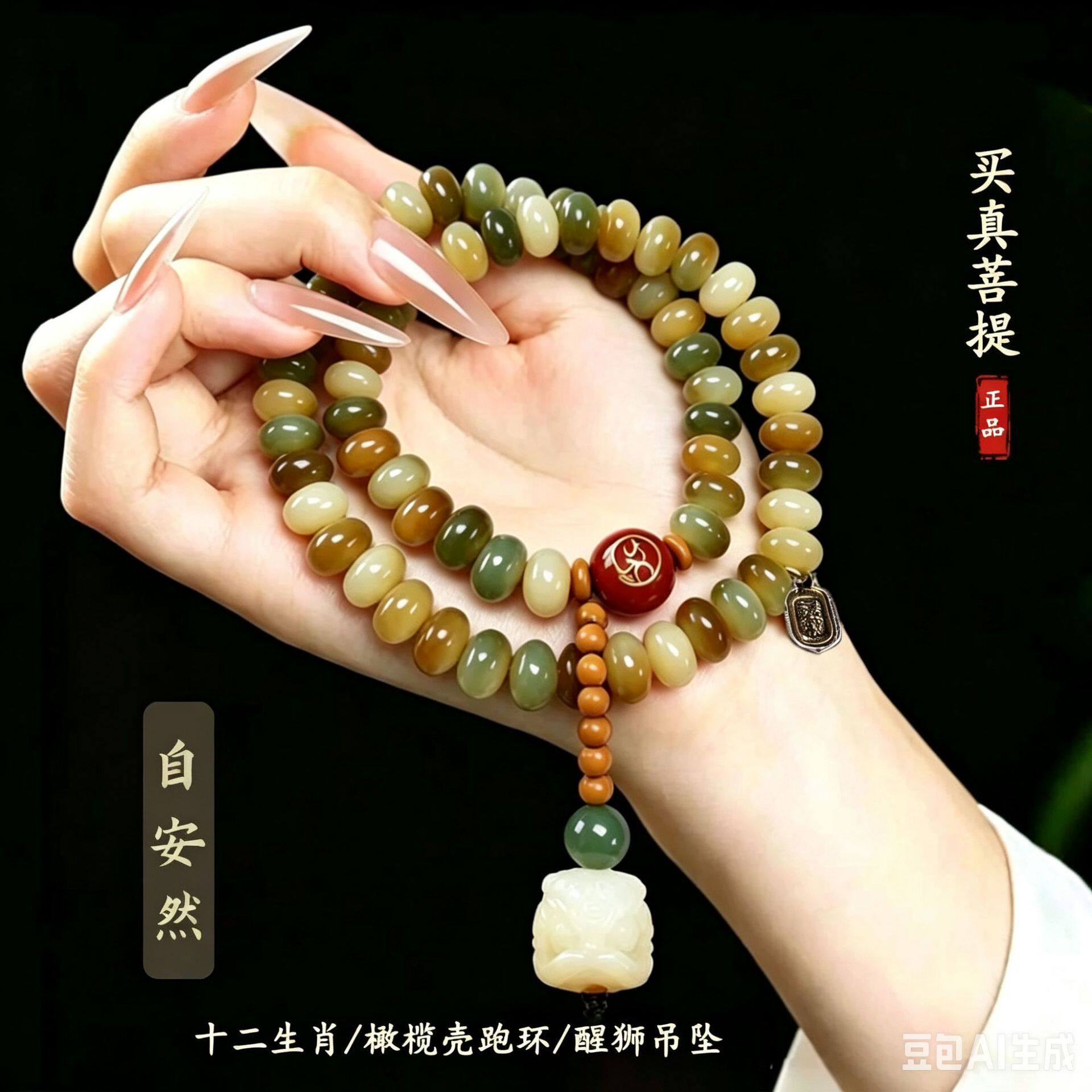 敦煌问天菩提手串双圈国风