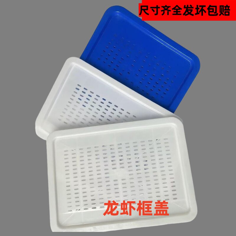 龙虾筐小圆孔密眼鸡鸭苗筐带盖胶框塑料周转筐青蛙有盖收纳整理盖