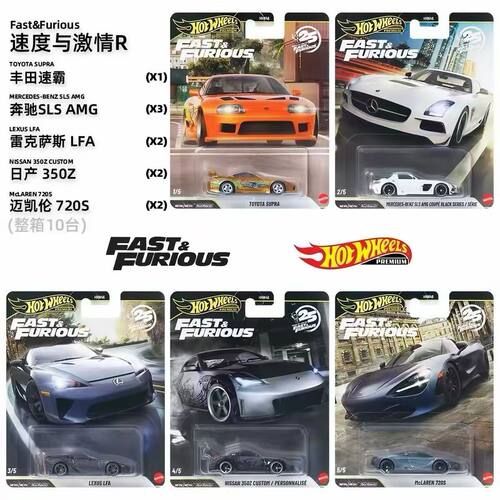 现货风火轮金标速度与激情丰田Supra奔驰雷克萨斯日产迈凯伦720S