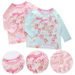 钢琴家公主上衣 日系mezzo甜心软妹小兔字母印花长袖T恤高定