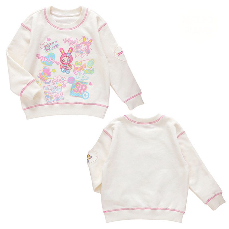 无标钢琴家萌妹卫衣 日系春秋新款mp甜心少女卡通小兔刺绣女儿服