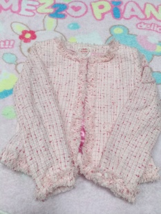 130 码mezzopiano钢琴全新无吊牌正品成人款外套小香风日本带回