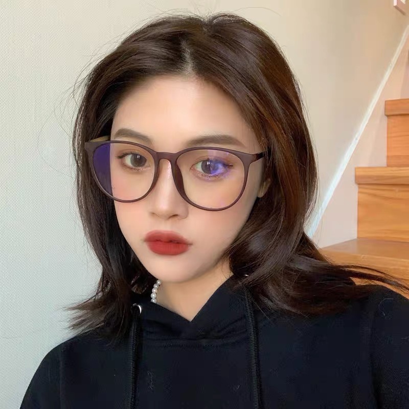 大脸显瘦韩版大圆框防蓝光眼镜女