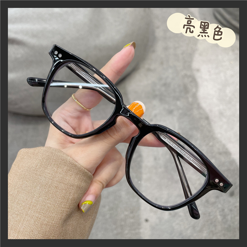 经典黑框素颜眼镜可配近视防蓝光