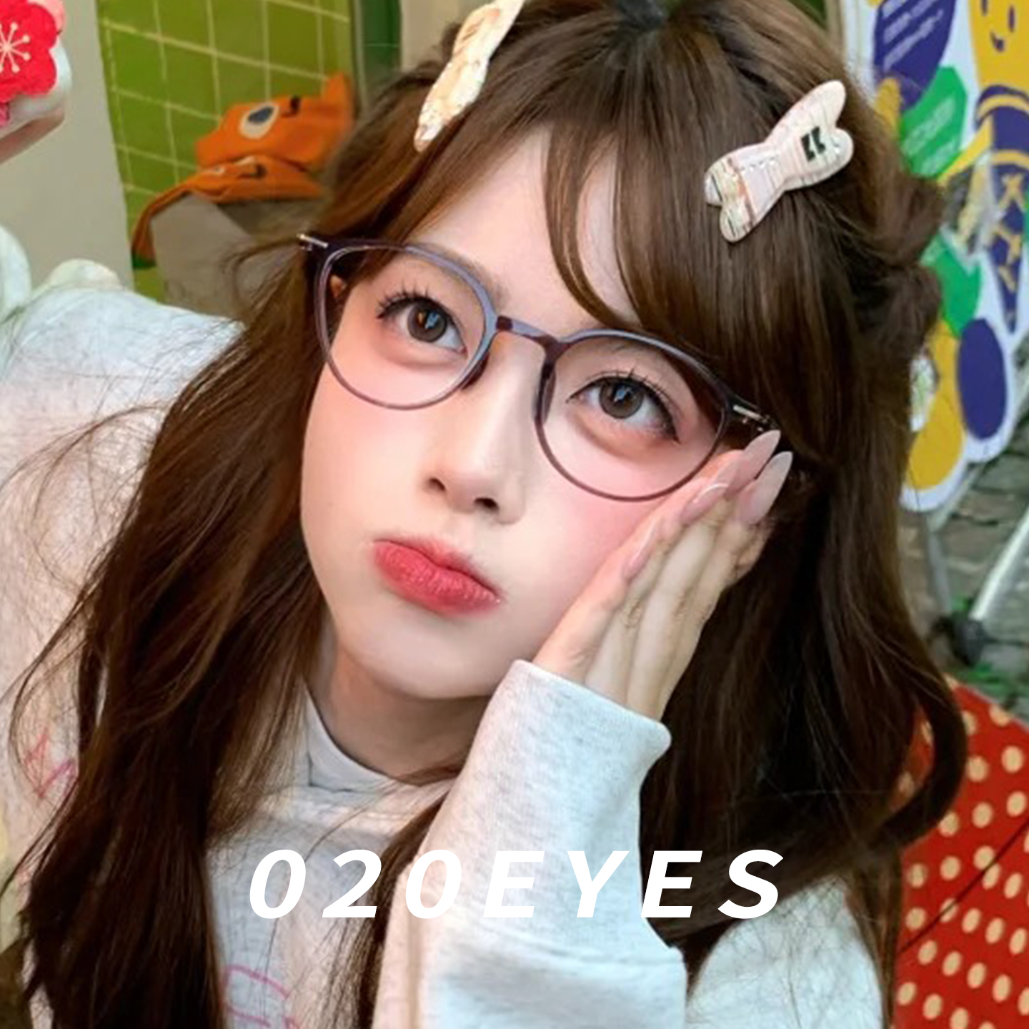 韩系超轻椭圆形黑框眼镜可配近视