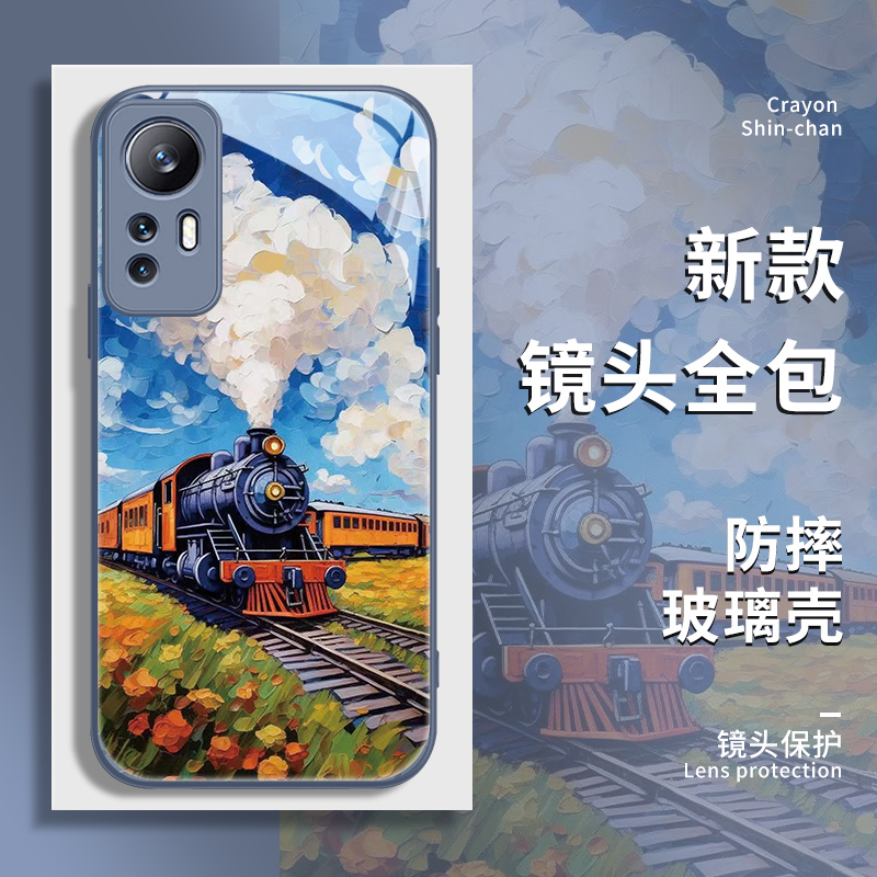 小米14pro玻璃油画创意手机壳