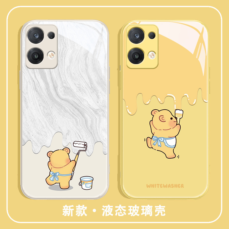 适用华为p60玻璃卡通手机壳