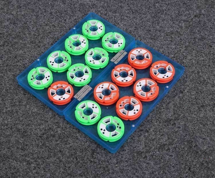 渔来喜硅胶方便主线组轴盒钓鱼主线轴收臧盒8 16轴双层盒钓鱼配件