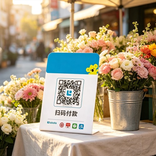 二维码展示牌收款码微信收钱二维码定制支付宝收付款立牌摆台摆摊