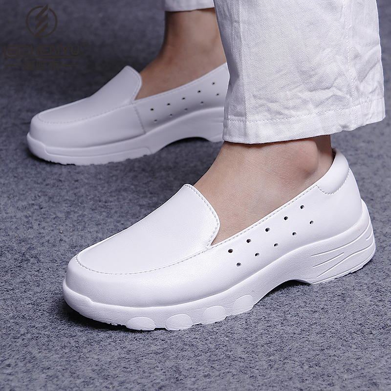 新款透气舒适四季软底防臭护士鞋