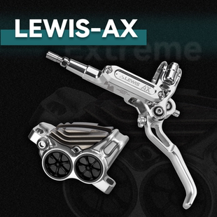 LEWIS山地车越野速降四活塞刹车 AX 油压油刹油碟散热来令片夹器