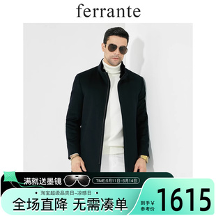 兔毛皮内胆中长大衣男7142 可脱水貂毛领 Ferrante费兰特秋冬季