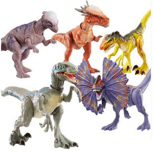 正版美国美泰侏罗纪世界恐龙迅猛龙冥河龙单脊龙关节可动男孩玩具