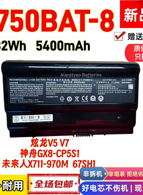 神舟GX8-CP5S1未来人X711-970M 67SH1炫龙V5 V7 P750BAT-8电池