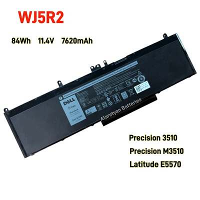戴尔Latitude E5570 precision M3510 WJ5R2 84Wh笔记本电池4F5YV