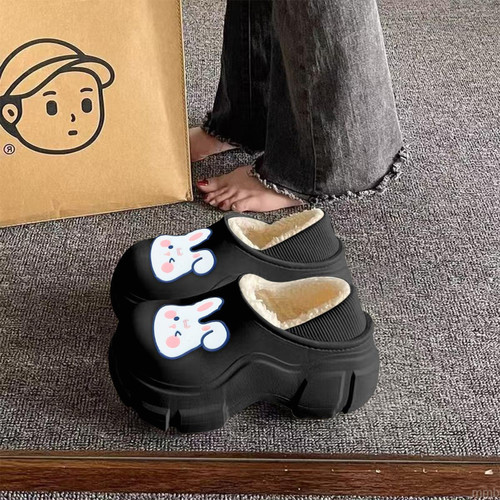 冬季少女心可爱小卡通防水小众休闲棉鞋百搭网红外穿厚底雪地靴女