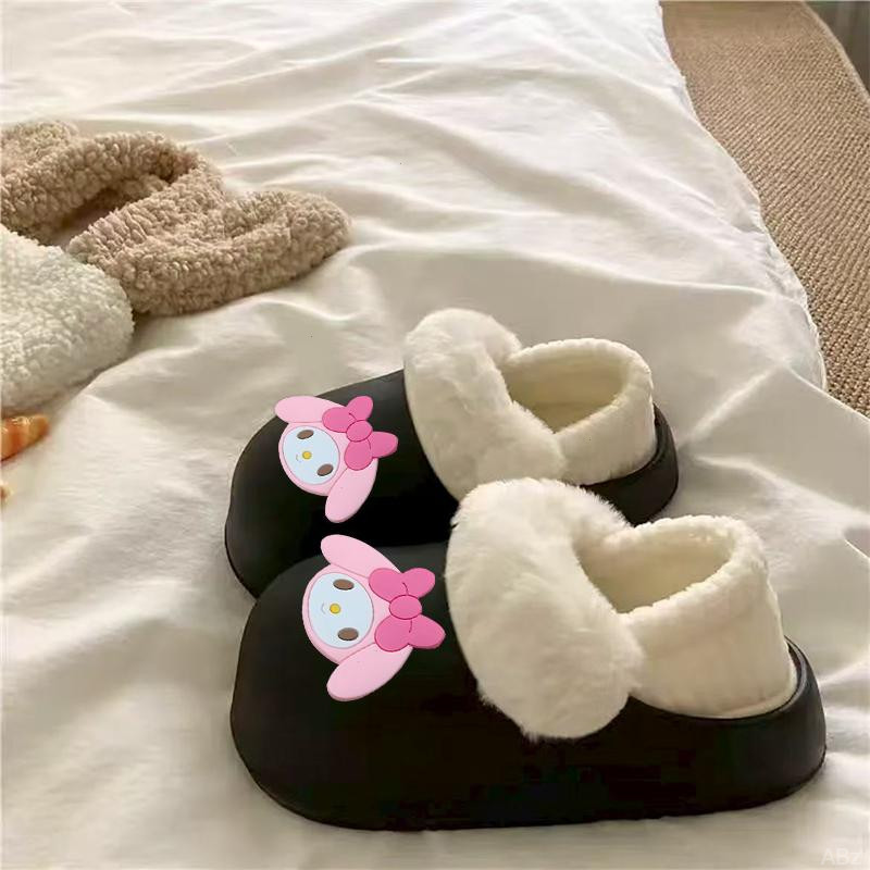 拖鞋女款秋冬新款外穿棉拖可拆卸防滑保暖厚底舒适包头加绒棉拖鞋