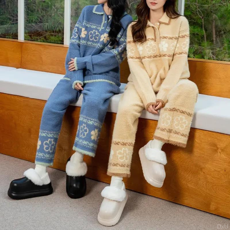 休闲增高防水可拆卸棉拖鞋女款秋冬季厚底防滑加绒保暖外穿棉鞋女