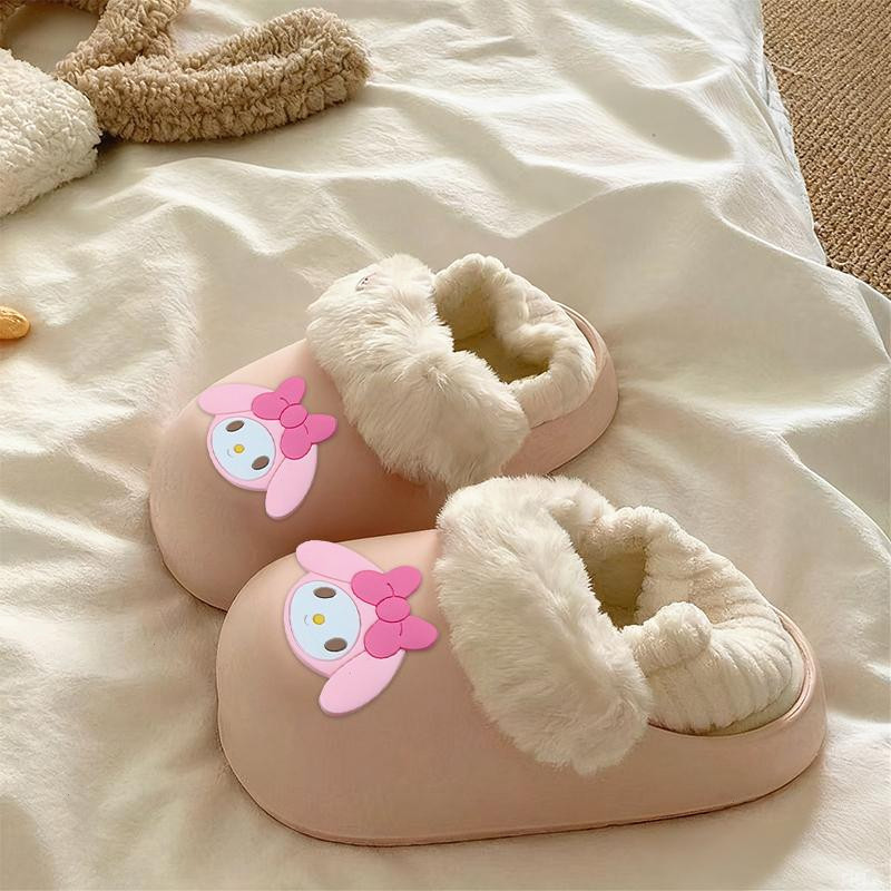 棉拖鞋女款2025新款爆款踩屎感厚底增高网红同款加绒防水棉拖鞋女