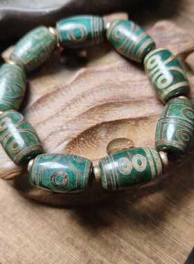 绿色天珠西藏老玛瑙藏式复古