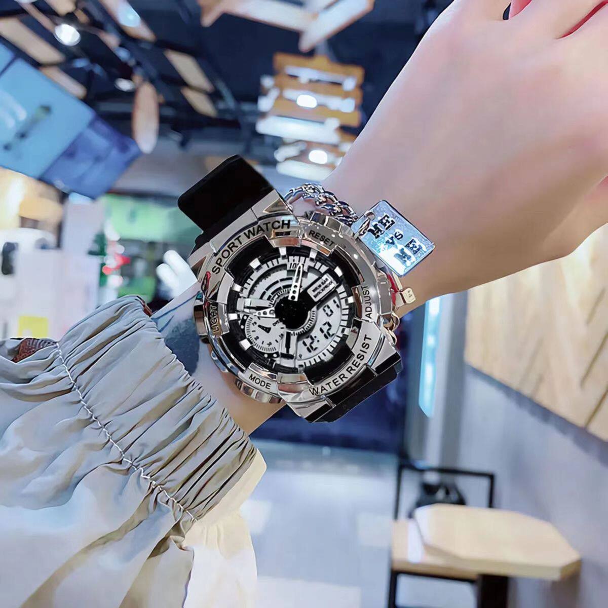 电子手表男款初中高中学生潮流防水炫酷青少年男生运动电子表夜光