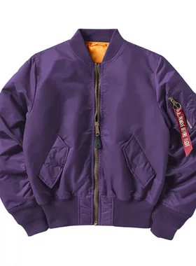 空军军绿夹克ins面包服外套情侣飞行员薄款潮ma1棒球服男春秋外衣