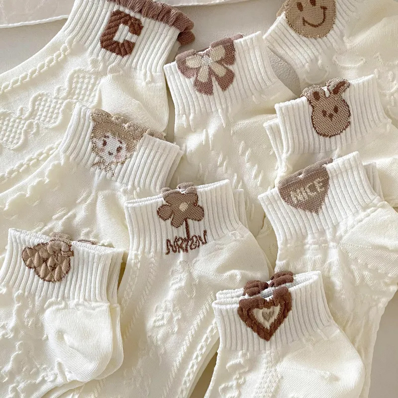 可爱卡通袜子女短袜浅口夏季薄款ins潮百搭配小白鞋学生运动船袜