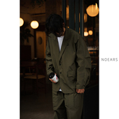 NOEARS复古宽松军绿色日系休闲防风薄外套男工装 西装 ins潮Cityboy