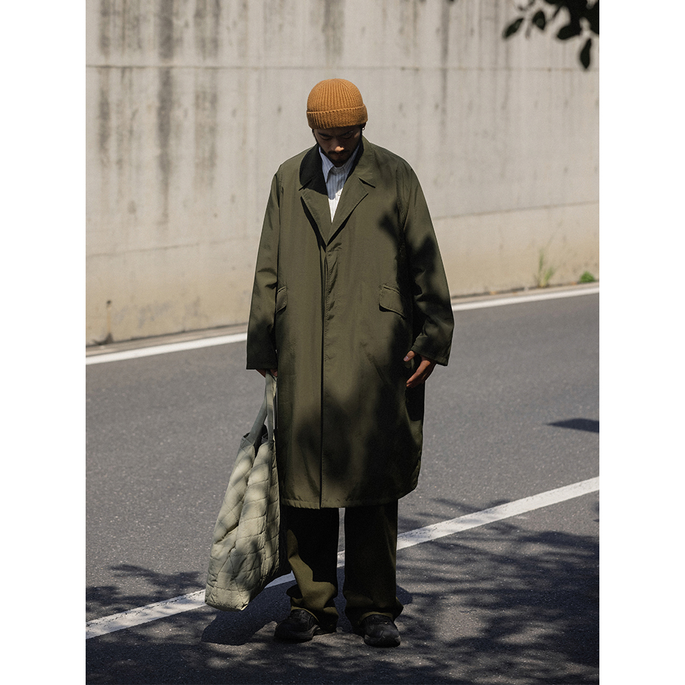 noears两面穿防水风衣中长日系