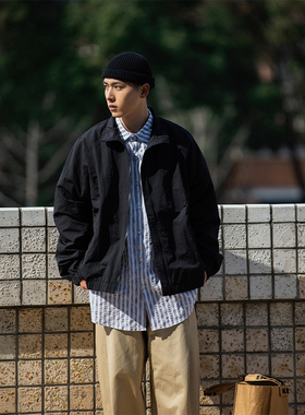 NOEARS黑色户外工装夹克廓形后背镂空设计感外套宽松日系cityboy