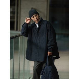 高街男上衣复古衬衣纯棉春秋 长袖 NOEARS宽松日系痞帅休闲工装 衬衫