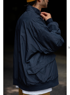 NOEARS复古日系户外防水立领高尔夫教练夹克工装外套宽松痞帅潮酷